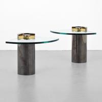 Pair of Karl Springer Cantilevered Occasional Tables - Sold for $4,375 on 02-08-2020 (Lot 64).jpg